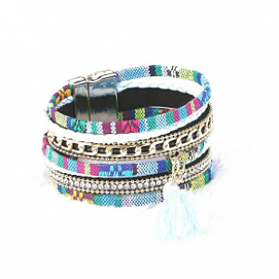 Armband-kristal-leder-Turqouise